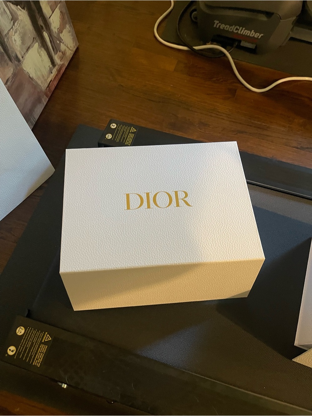Dior White Box with Gold Logo